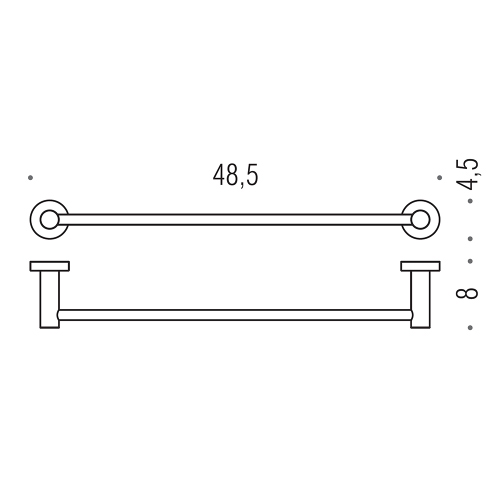 Immagine di Colombo Design PLUS porta salviette L.48.5 cm, finitura cromo W49100CR