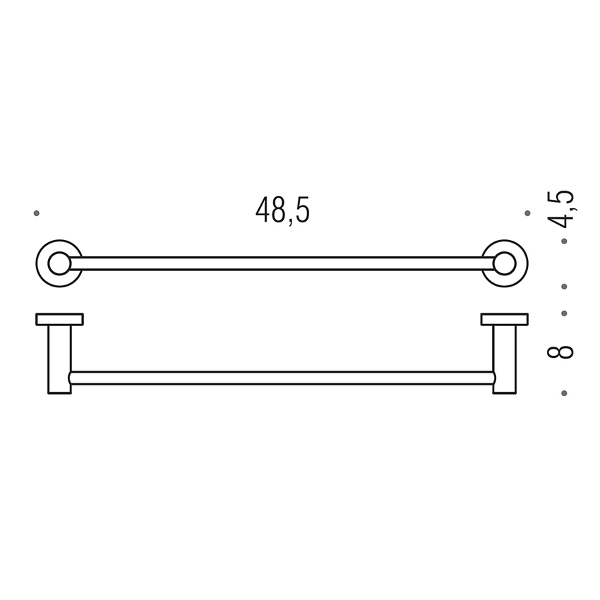 Immagine di Colombo Design PLUS porta salviette L.48.5 cm, finitura oro opaco W49100OM