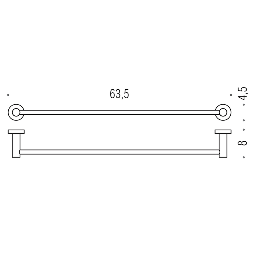 Immagine di Colombo Design PLUS porta salviette L.63.5 cm, colore bianco finitura opaco W49110BM