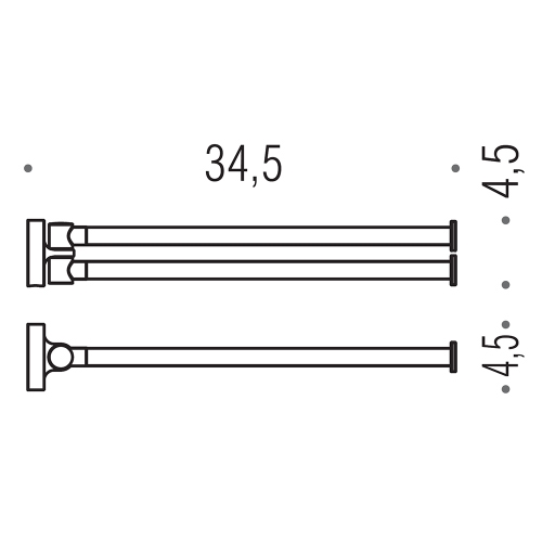 Immagine di Colombo Design PLUS set a muro con porta scopino, porta rotolo doppio, appenditutto, porta sapone e porta salviette doppio, finitura cromo SETPL003