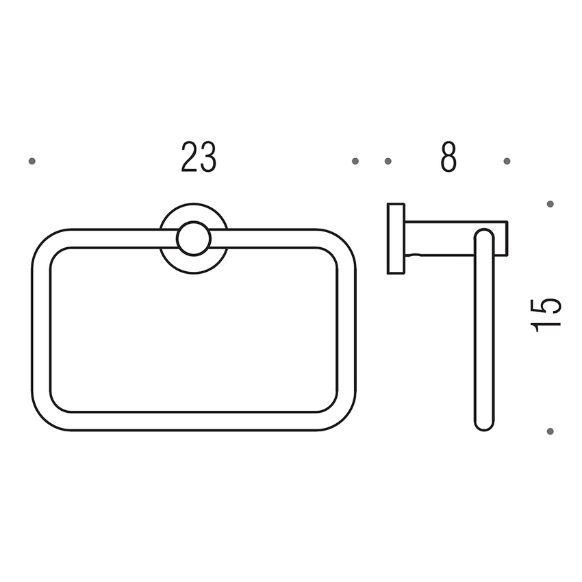 Immagine di Colombo Design PLUS porta salviette ad anello, finitura cromo W49310CR