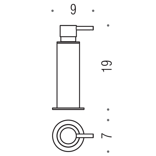 Immagine di Colombo Design PLUS dispenser sapone d'appoggio 0,15 lt, finitura cromo  W49800CR