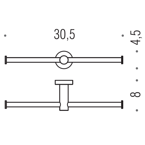 Immagine di Colombo Design PLUS set a muro con porta scopino, porta rotolo doppio, appenditutto, porta sapone e porta salviette doppio, finitura cromo SETPL003