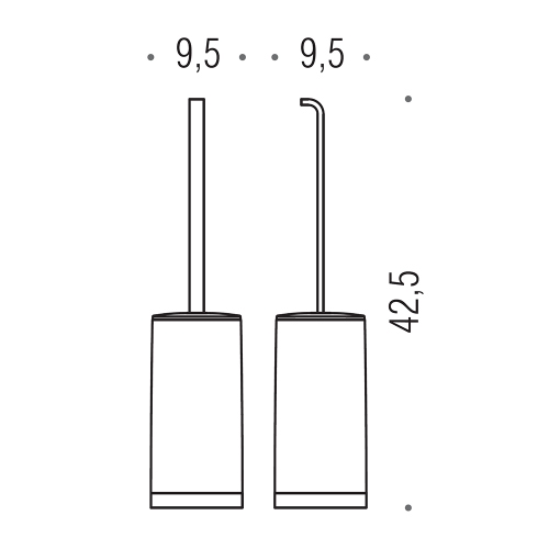 Immagine di Colombo Design TIME porta scopino a muro, finitura cromo W42070CR-VAN