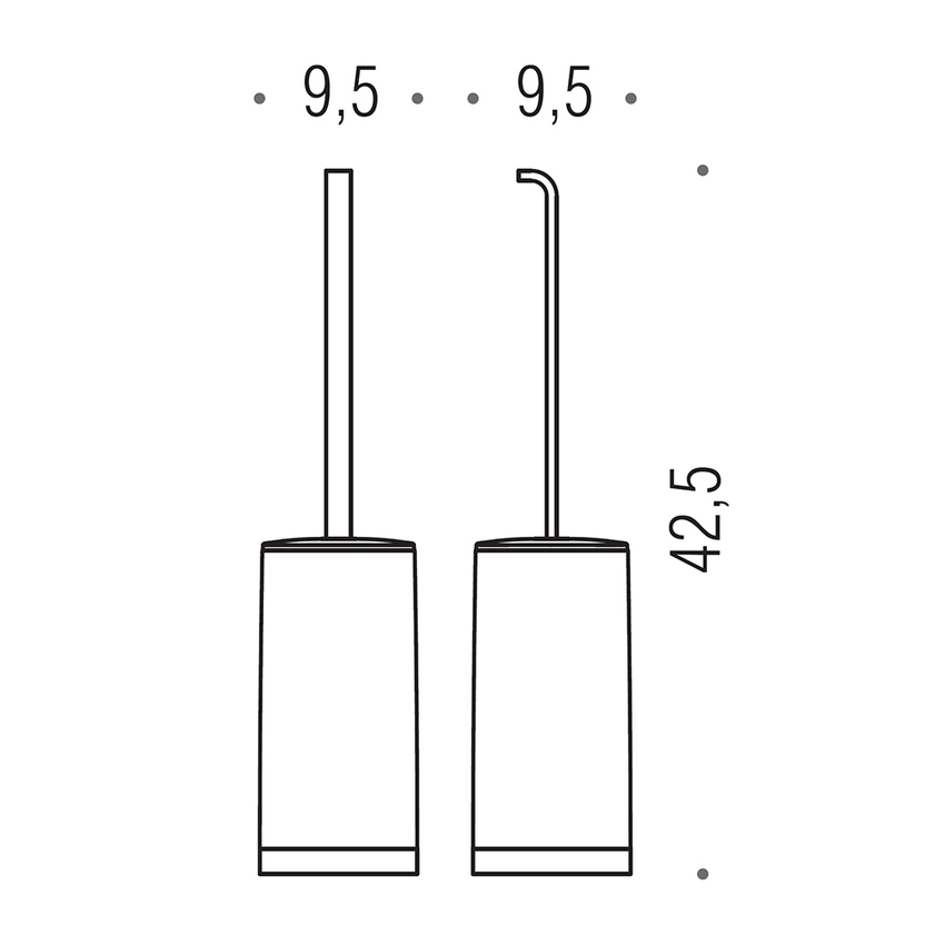 Immagine di Colombo Design TIME porta scopino a muro, finitura cromo W42070CR-VAN