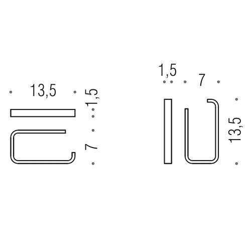 Immagine di Colombo Design TIME porta rotolo reversibile, finitura cromo  W42080CR