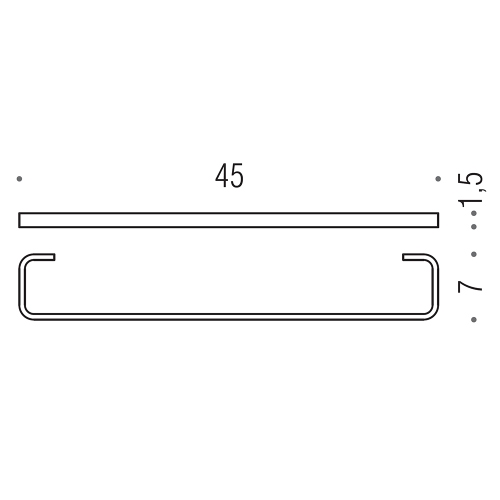 Immagine di Colombo Design TIME porta salviette L.45 cm, finitura cromo W42100CR