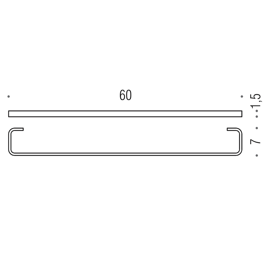Immagine di Colombo Design TIME porta salviette L.60 cm, finitura cromo  W42110CR