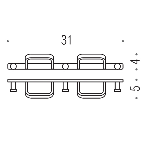 Immagine di Colombo Design TIME appenditutto, finitura cromo  W4237-CR