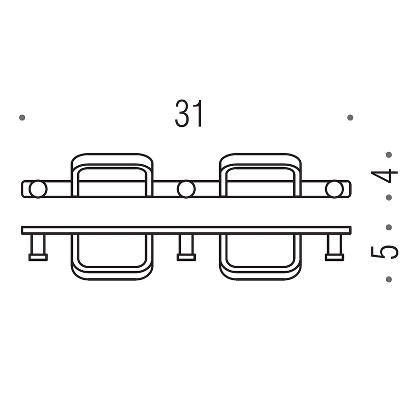 Immagine di Colombo Design TIME appenditutto, finitura cromo  W4237-CR