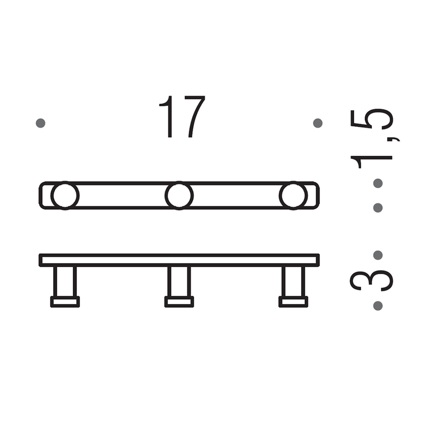 Immagine di Colombo Design TIME appenditutto, finitura cromo  W4257-CR