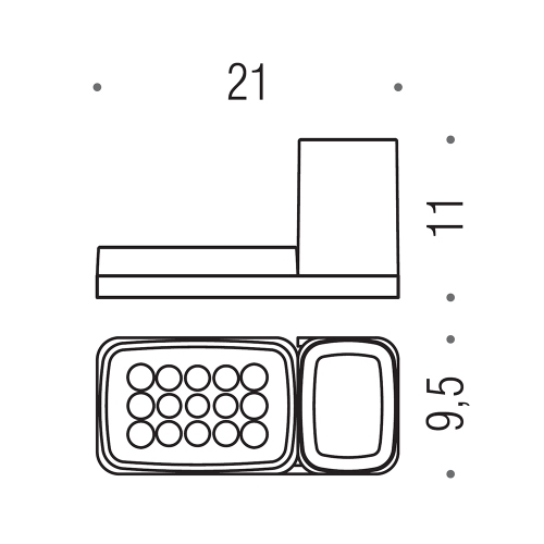 Immagine di Colombo Design TIME porta sapone e porta bicchiere, finitura cromo  W42720CR-VAN