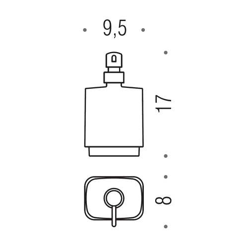 Colombo Design NORDIC set da appoggio con dispenser sapone, porta sapone e  bicchiere, finitura cromo e nero opaco SETNO006