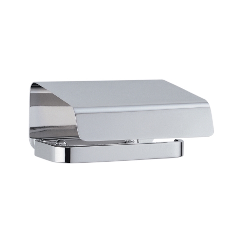 Immagine di Colombo Design TIME set a muro con porta scopino, porta rotolo coperto, appenditutto, porta salviette reversibile e dispenser sapone, finitura cromo SETTI002