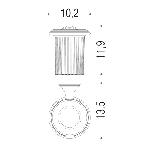 Immagine di Colombo Design HERMITAGE porta bicchiere, finitura cromo B33020CR-VAN