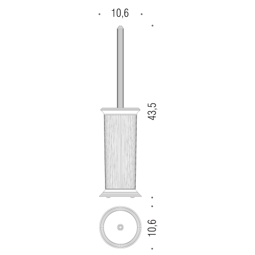 Immagine di Colombo Design HERMITAGE porta scopino d'appoggio, finitura cromo B33060CR-VAN