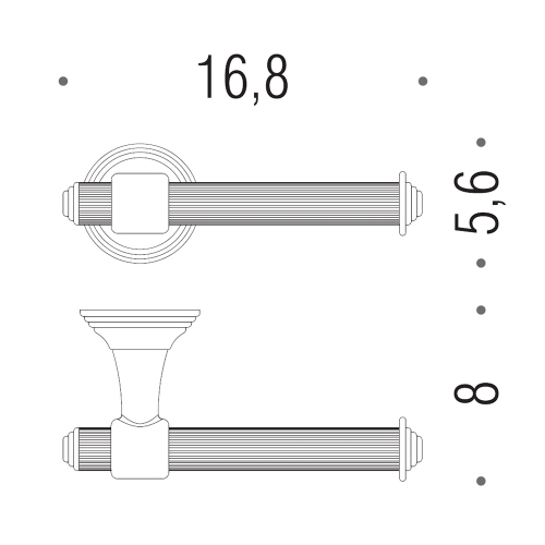 Immagine di Colombo Design HERMITAGE porta rotolo reversibile, finitura cromo B33080CR