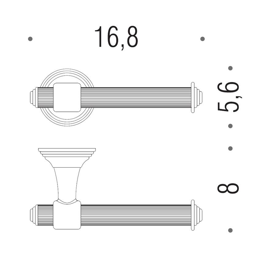 Immagine di Colombo Design HERMITAGE porta rotolo reversibile, finitura cromo B33080CR