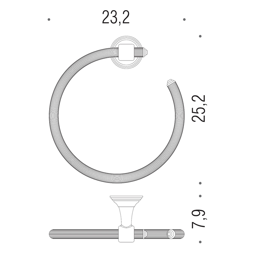 Immagine di Colombo Design HERMITAGE porta salvietta ad anello reversibile, finitura cromo B33310CR