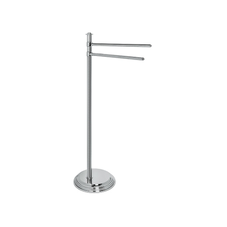 Immagine di Colombo Design HERMITAGE piantana con due porta salvietta, finitura oro B33380HPS