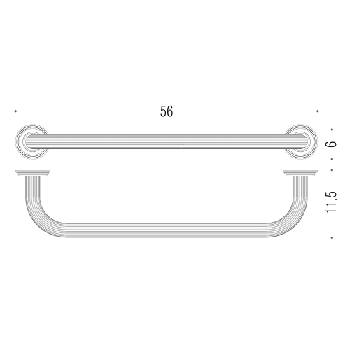 Immagine di Colombo Design HERMITAGE maniglione da vasca, finitura cromo B33740CR