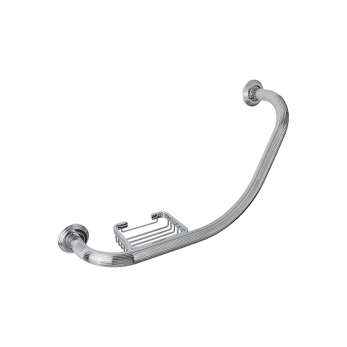 Immagine di Colombo Design HERMITAGE maniglione da vasca con porta sapone reversibile, finitura cromo B33750CR