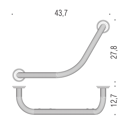Immagine di Colombo Design HERMITAGE maniglione da vasca, finitura cromo B33760CR
