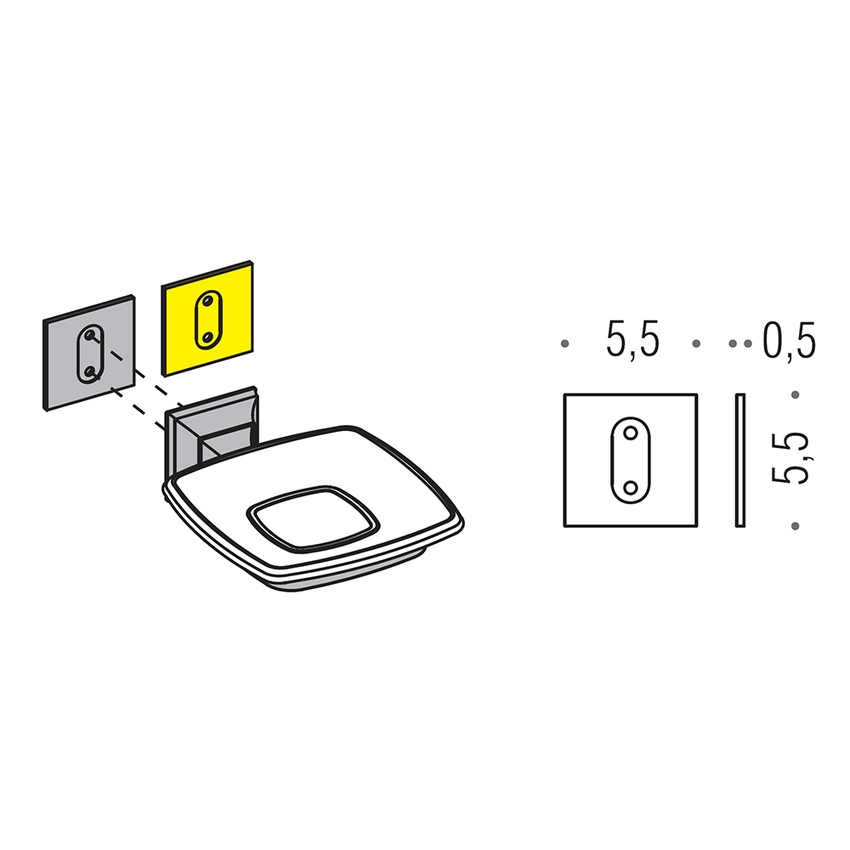 Immagine di Colombo Design PORTOFINO ghiera, finitura cromo B32000CR
