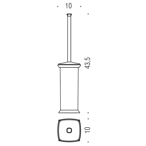 Immagine di Colombo Design PORTOFINO porta scopino d'appoggio, finitura cromo  B32060CR-VAN