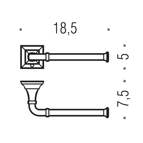 Immagine di Colombo Design PORTOFINO porta rotolo destro, finitura cromo  B3208DCR