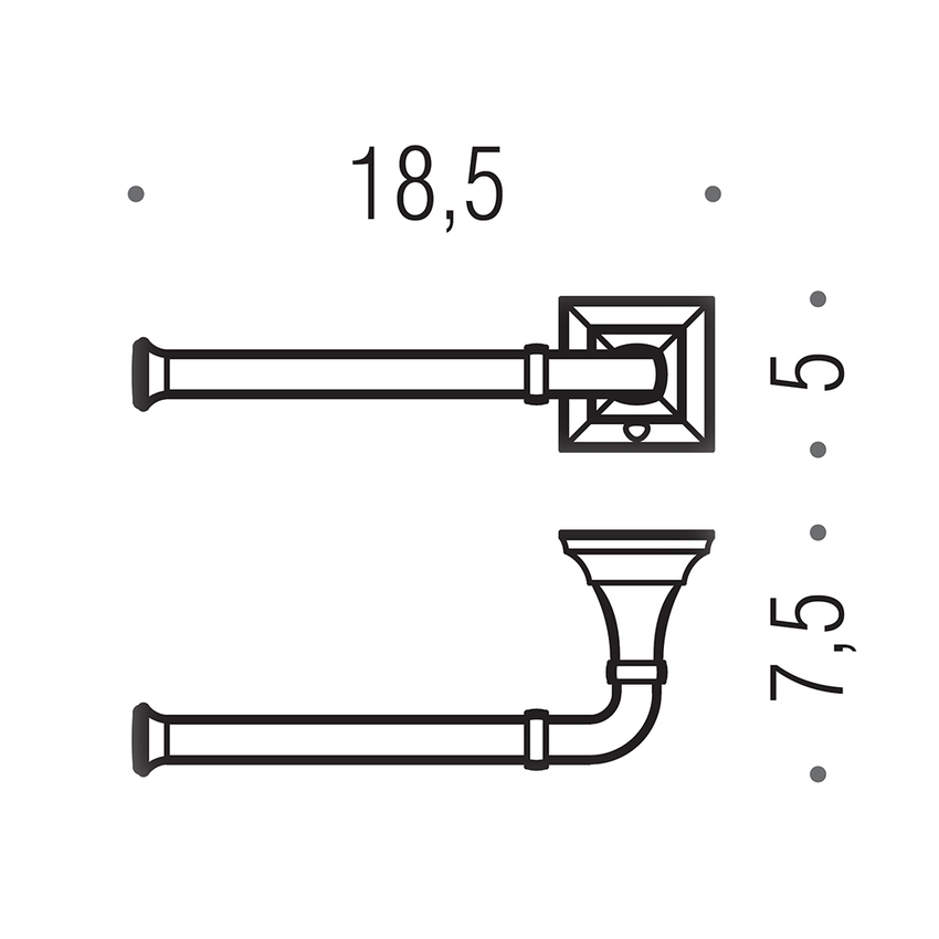 Immagine di Colombo Design PORTOFINO porta rotolo sinistro, finitura cromo  B3208SCR