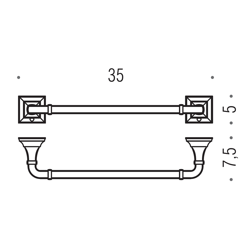 Immagine di Colombo Design PORTOFINO porta salviette L.35 cm, finitura cromo  B32090CR
