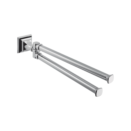 Immagine di Colombo Design PORTOFINO porta salviette doppio a snodo, finitura cromo  B32120CR