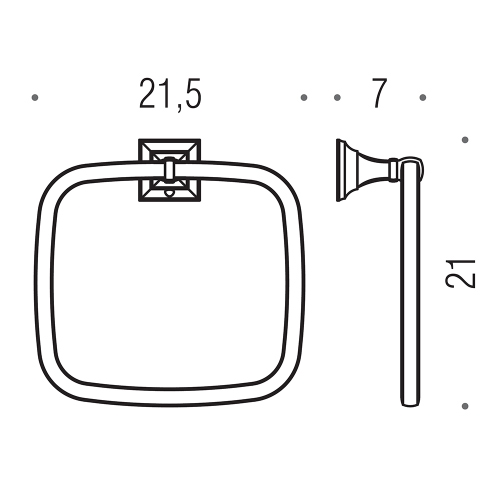 Immagine di Colombo Design PORTOFINO porta salvietta ad anello, finitura cromo  B32310CR