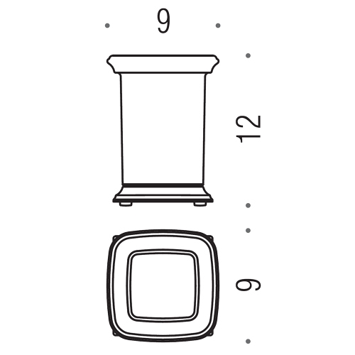 Immagine di Colombo Design PORTOFINO porta bicchiere d'appoggio, finitura cromo/oro zecchino B32410CR2-VAN