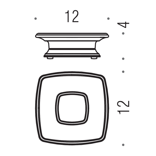 Immagine di Colombo Design PORTOFINO porta sapone d'appoggio, finitura cromo B32420CR-VAN