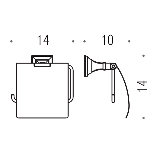 Immagine di Colombo Design PORTOFINO porta rotolo coperto, finitura cromo B32910CR
