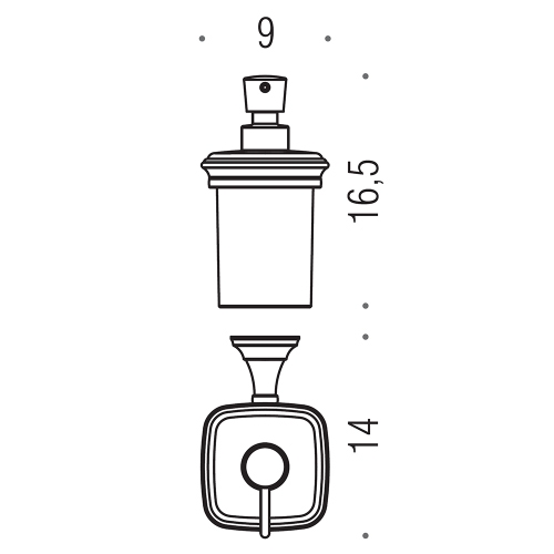 Colombo Design W49810CR PLUS dispenser sapone a muro, finitura cromo