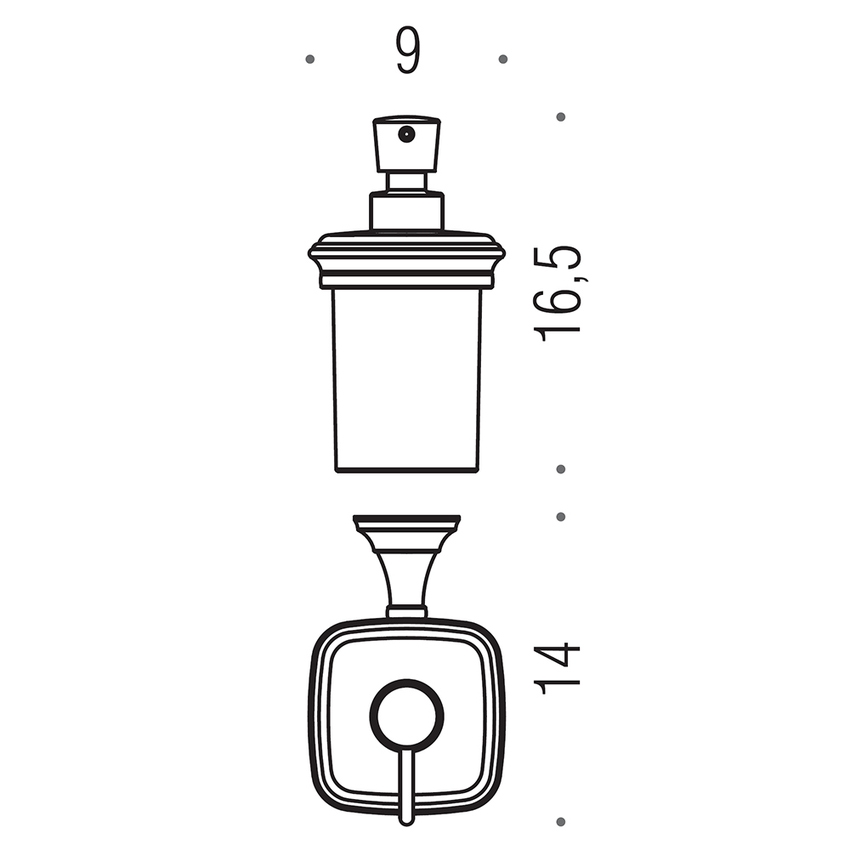 Immagine di Colombo Design PORTOFINO dispenser sapone liquido, finitura cromo B93250CR-VAN