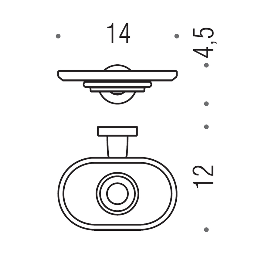 Immagine di Colombo Design BASIC porta sapone, finitura cromo  B27010CR-VAN