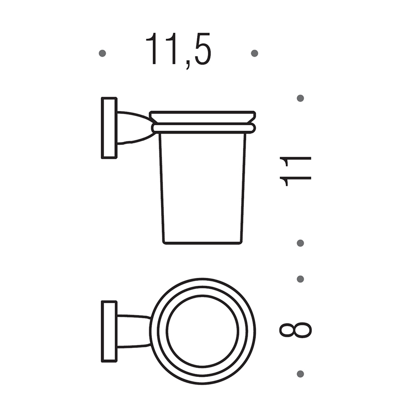 Immagine di Colombo Design BASIC porta bicchiere, finitura cromo  B27020CR-VAN