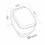 Immagine di Pozzi Ginori Q3 vaso con scarico multi a parete o a pavimento completo di sedile, bianco 43340000
