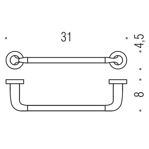 Immagine di Colombo Design BASIC porta salviette L.31 cm, finitura cromo  B27090CR