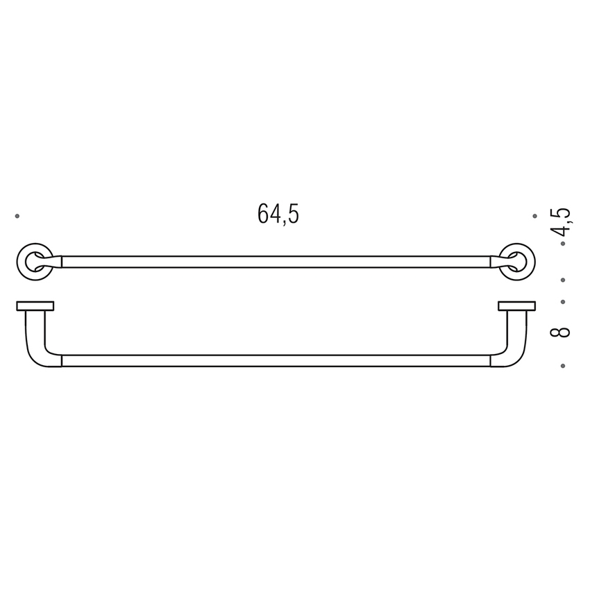 Immagine di Colombo Design BASIC porta salviette L.64.5 cm, finitura cromo B27110CR