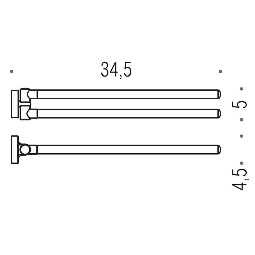 Basic porta salviette 56 cm cromato codice prod: B37100CR COLOMBO DESIGN  Ottone