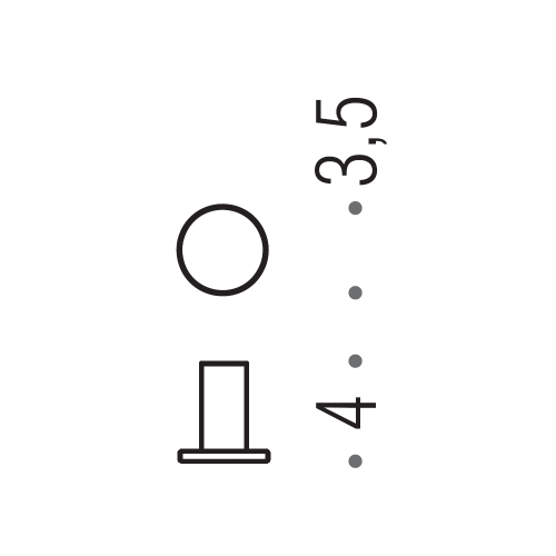 Immagine di Colombo Design BASIC appendiabito, finitura cromo  B2717-CR