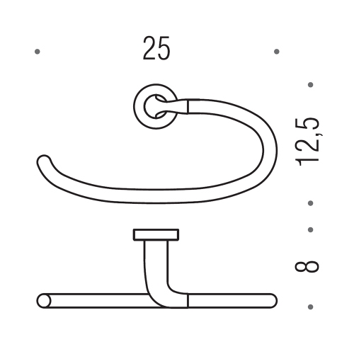 Immagine di Colombo Design BASIC porta salviette ad anello, finitura cromo  B27310CR