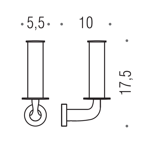 Colombo Design B27900CR BASIC porta rotolo verticale, finitura cromo