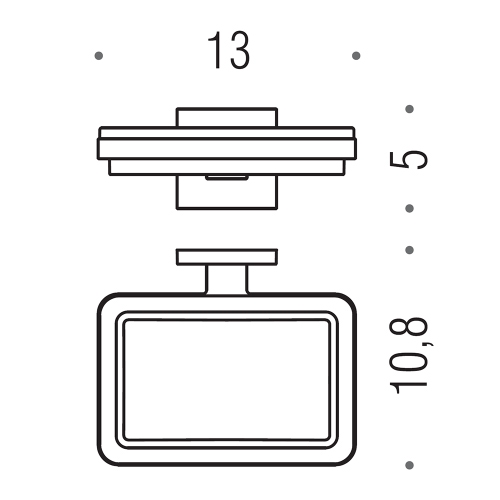 Immagine di Colombo Design BASICQ porta sapone, finitura cromo B37010CR-VAN