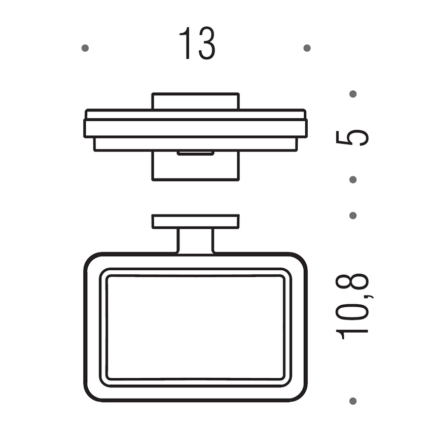 Immagine di Colombo Design BASICQ porta sapone, colore nero finitura opaco B37010NM-VAN
